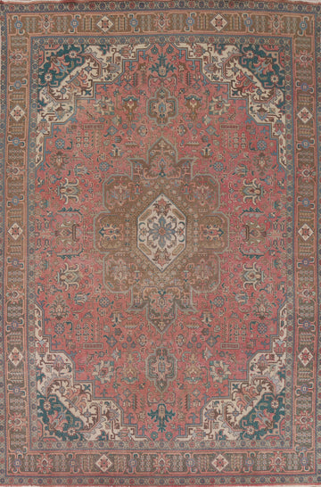 Pink Tabriz Persian Area Rug 10x13