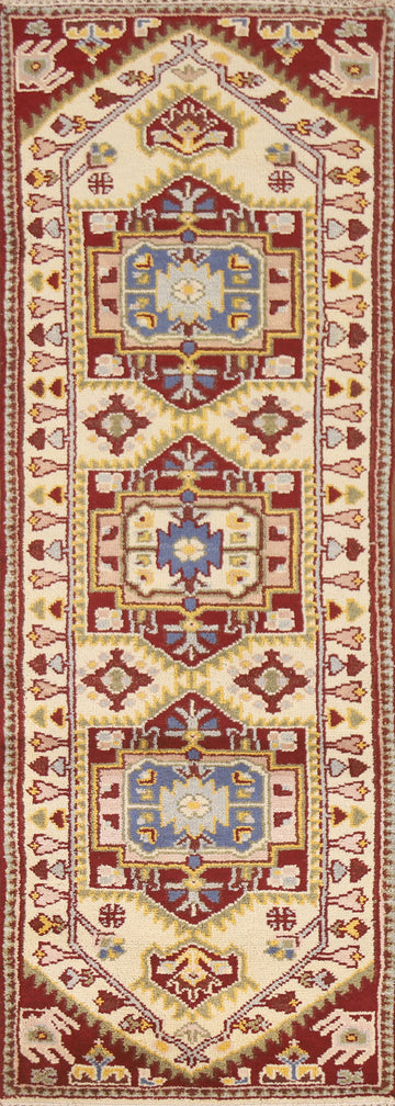 Handmade Wool Heriz Serapi Runner Rug 3x8