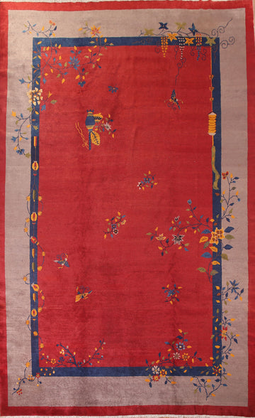 Vegetable Dye Antique Art Deco Large Oriental Rug 11x15