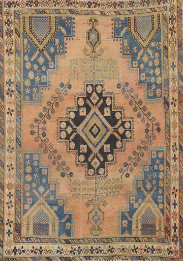 Geometric Wool Sirjan Persian Area Rug 5x6