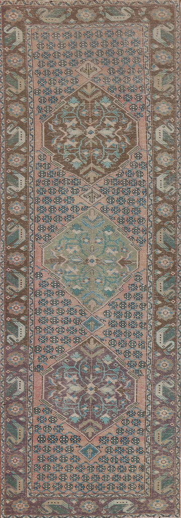 Geometric Ardebil Persian Runner Rug 4x12