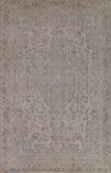 Distressed Wool Tabriz Persian Area Rug 8x11