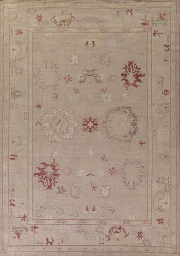 Vegetable Dye Oushak Oriental Area Rug 9x12