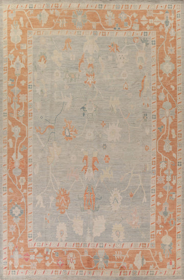 Vegetable Dye Oushak Turkish Area Rug 10x14