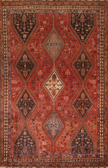 Vegetable Dye Qashqai Persian Area Rug 7x10