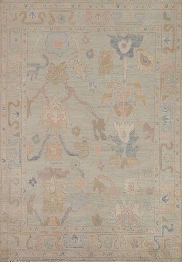 Handmade Oushak Turkish Area Rug 6x8