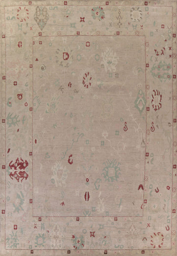 Vegetable Dye Oushak Turkish Large Rug 12x14