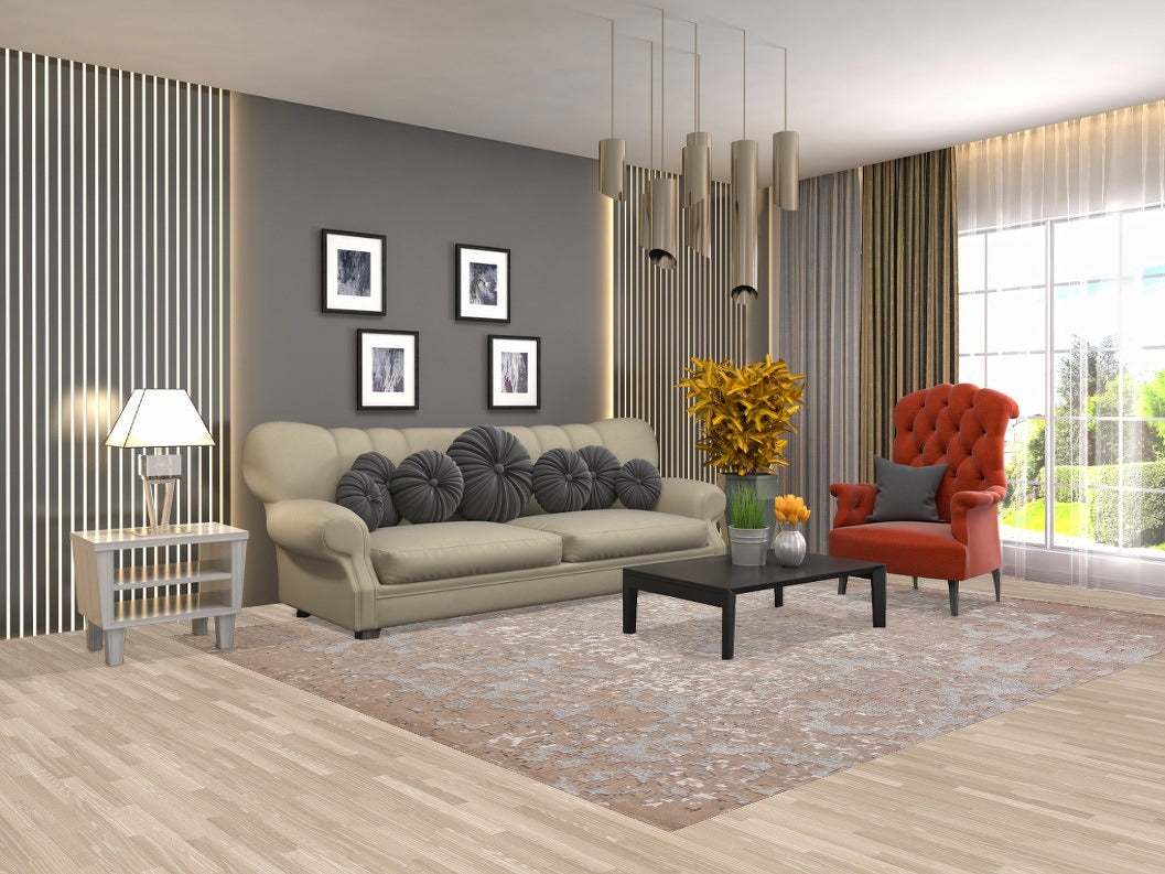 All-Over Abstract Oriental Area Rug 8x10