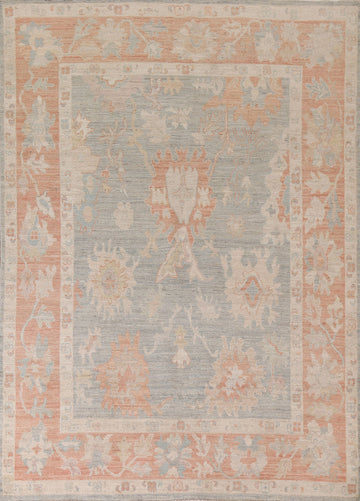 Vegetable Dye Oushak Turkish Area Rug 6x8