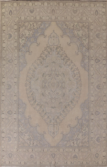 Distressed Wool Tabriz Persian Arera Rug 7x11