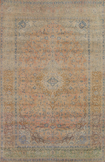 Distressed Vintage Najafabad Persian Area Rug 10x13