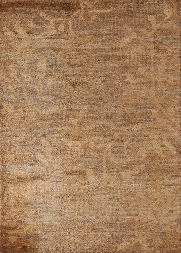 Gold/ Brown Contemporary Area Rug 4x6