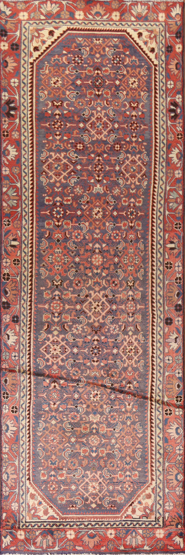 Vintage Wool Mahal Persian Runner Rug 3x10