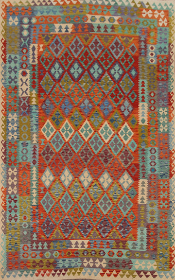 Reversible Wool Kilim All-Over Area Rug 8x12