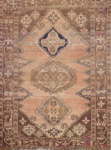 Vintage Wool Hamedan Persian Area Rug 5x7