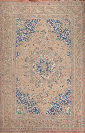 Vintage Wool Mashad Persian Area Rug 10x13