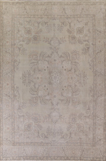 Vintage Wool Tabriz Persian Area Rug 9x13