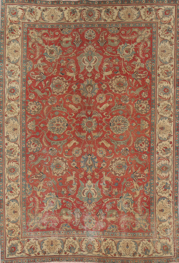 All-Over Floral Tabriz Persian Area Rug 7x10