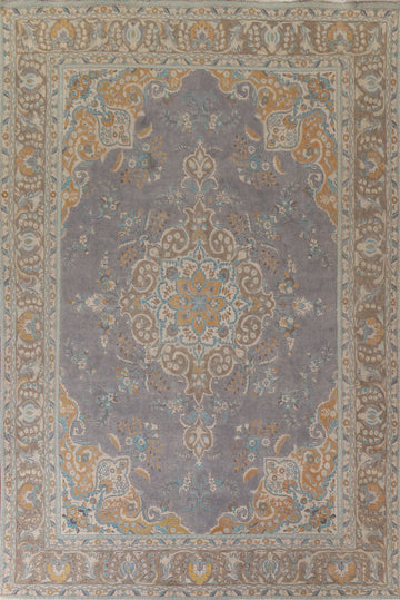 Over-Dye Gray Tabriz Persian Area Rug 10x13