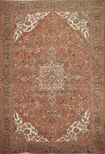 Vintage Wool Heriz Persian Area Rug 8x11