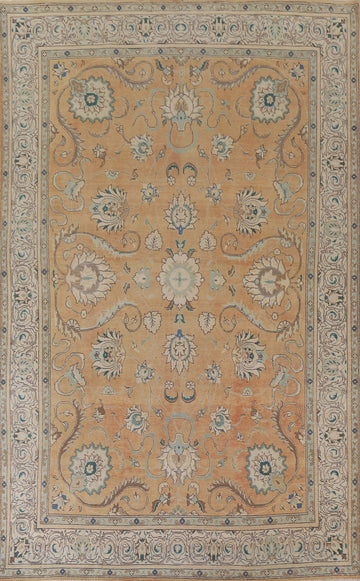 All-Over Floral Tabriz Persian Area Rug 7x11