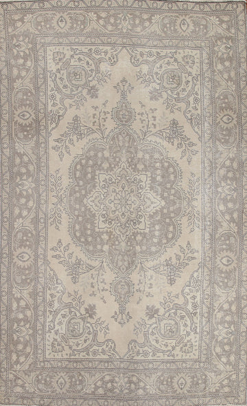 Vintage Wool Tabriz Persian Area Rug 6x9
