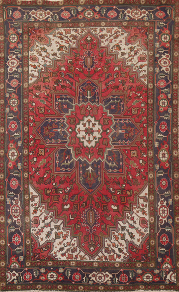 Vintage Wool Heriz Persian Area Rug 6x10