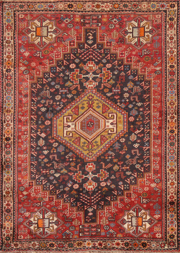 Tribal Wool Shiraz Persian Rug 4x5