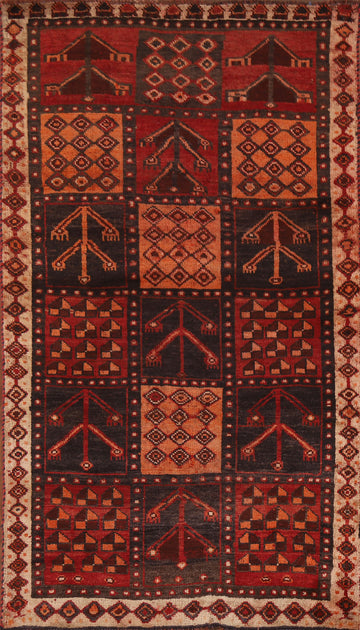 Vintage Geometric Lori Persian Area Rug 4x7