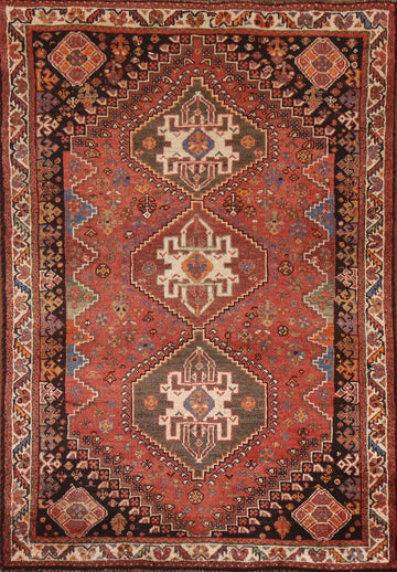Tribal Abadeh Nafar Persian Rug 4x5