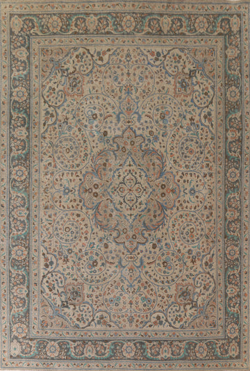 Vintage Floral Tabriz Persian Area Rug 10x12
