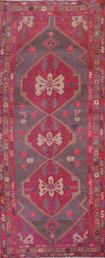 Geometric Wool Ardebil Persian Runner Rug 4x11