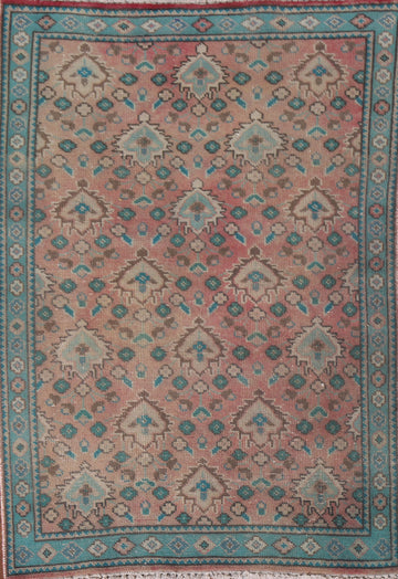 Pink Wool Tabriz Persian Rug 3x5