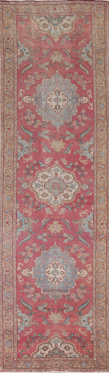 Vintage Tabriz Persian Runner Rug 3x13