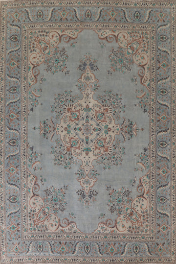 Gray Over-Dyed Tabriz Persian Area Rug 10x13