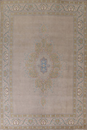 Distressed Wool Tabriz Persian Area Rug 10x13