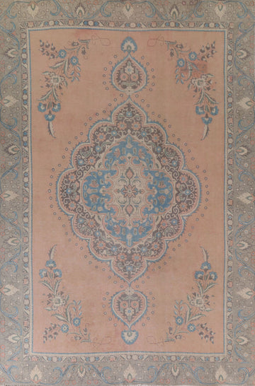 Vintage Wool Tabriz Persian Area Rug 9x12