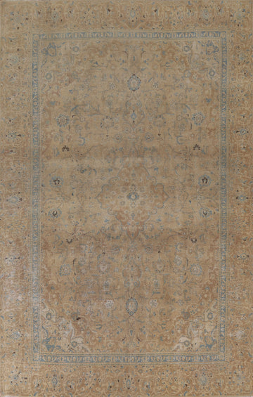 Vintage Floral Kashan Persian Area Rug 7x11