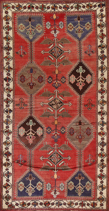 Tribal Wool Shiraz Persian Area Rug 5x9