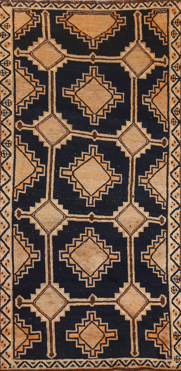Navy Blue Lori Persian Runner Rug 3x7