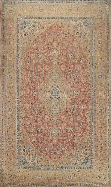 Traditional Mashad Persian Area Rug 10x14