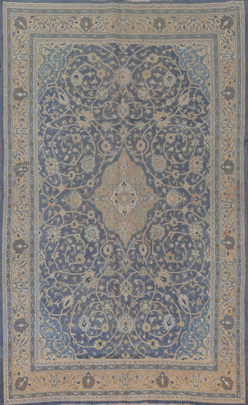 Distressed Blue Sarouk Persian Area Rug 7x10