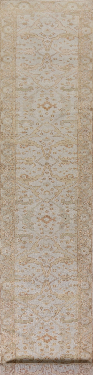 Handmade Wool Oushak Runner Rug 3x19