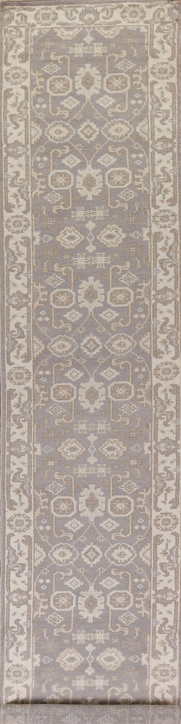 Geometric Oushak Oriental Runner Rug 3x16