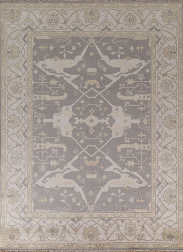 Handmade Gray Oushak Indian Area Rug 8x10