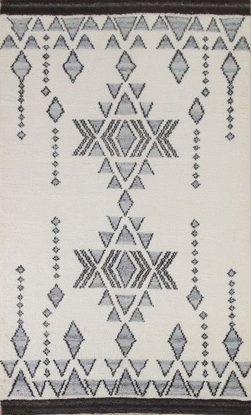 Geometric Moroccan Indian Area Rug 5x8