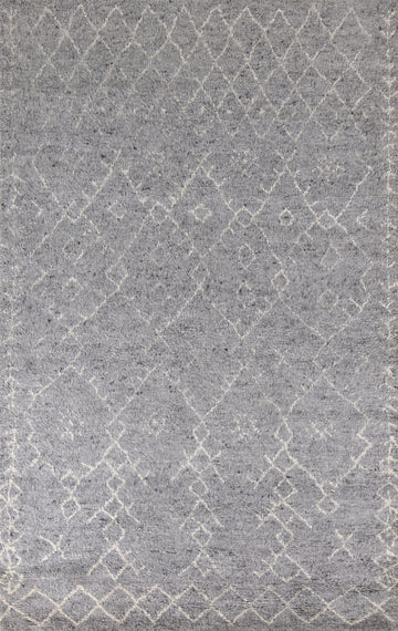 Gray Plush Moroccan Indian Area Rug 5x8