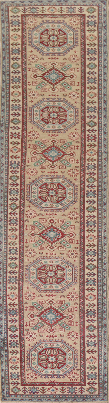 Handmade Kazak Oriental Runner Rug 3x13