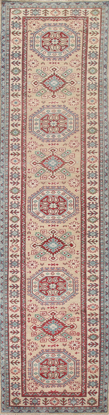 Handmade Kazak Oriental Runner Rug 3x13