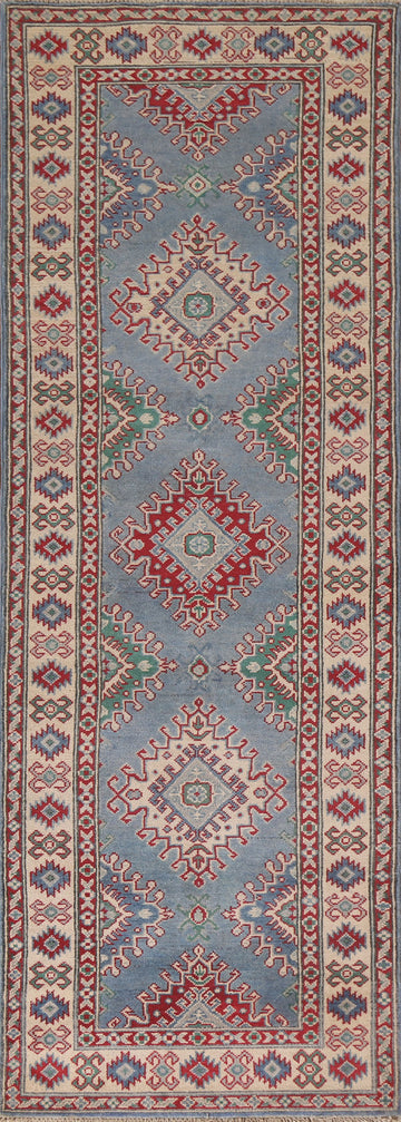 Blue Kazak South Western Runner Rug 3x9